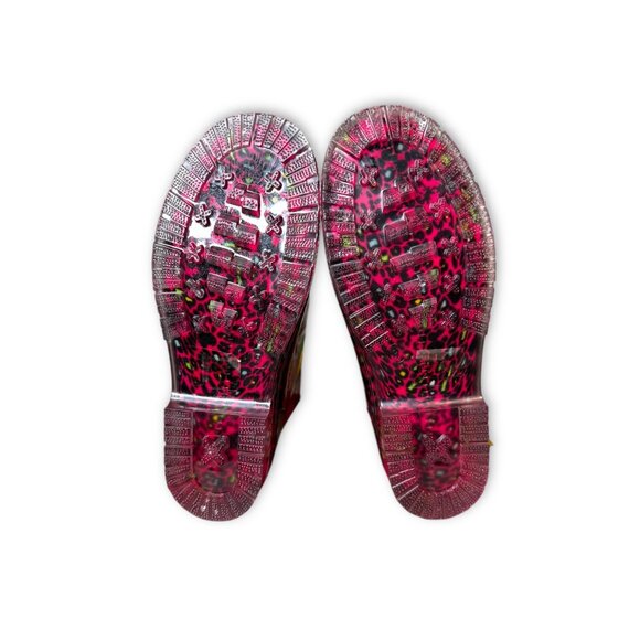 Jelly Beans Girls Leopard Rain Boots Fuchsia Pink Size 3 New in Box - Picture 6 of 8
